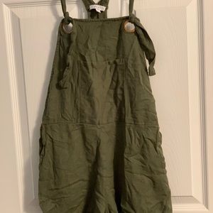 Army green tie romper